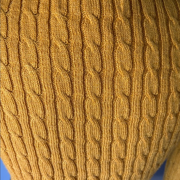 SUPERDRY Women’s Mustard Cable knit Crewneck Sweater - Picture 5 of 8